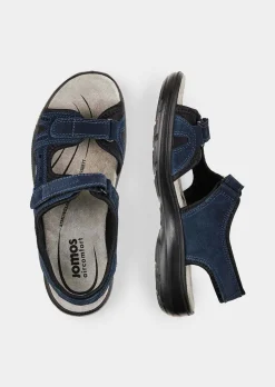 Sandales en cuir avec fermeture scratchée