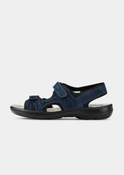 Sandales en cuir avec fermeture scratchée
