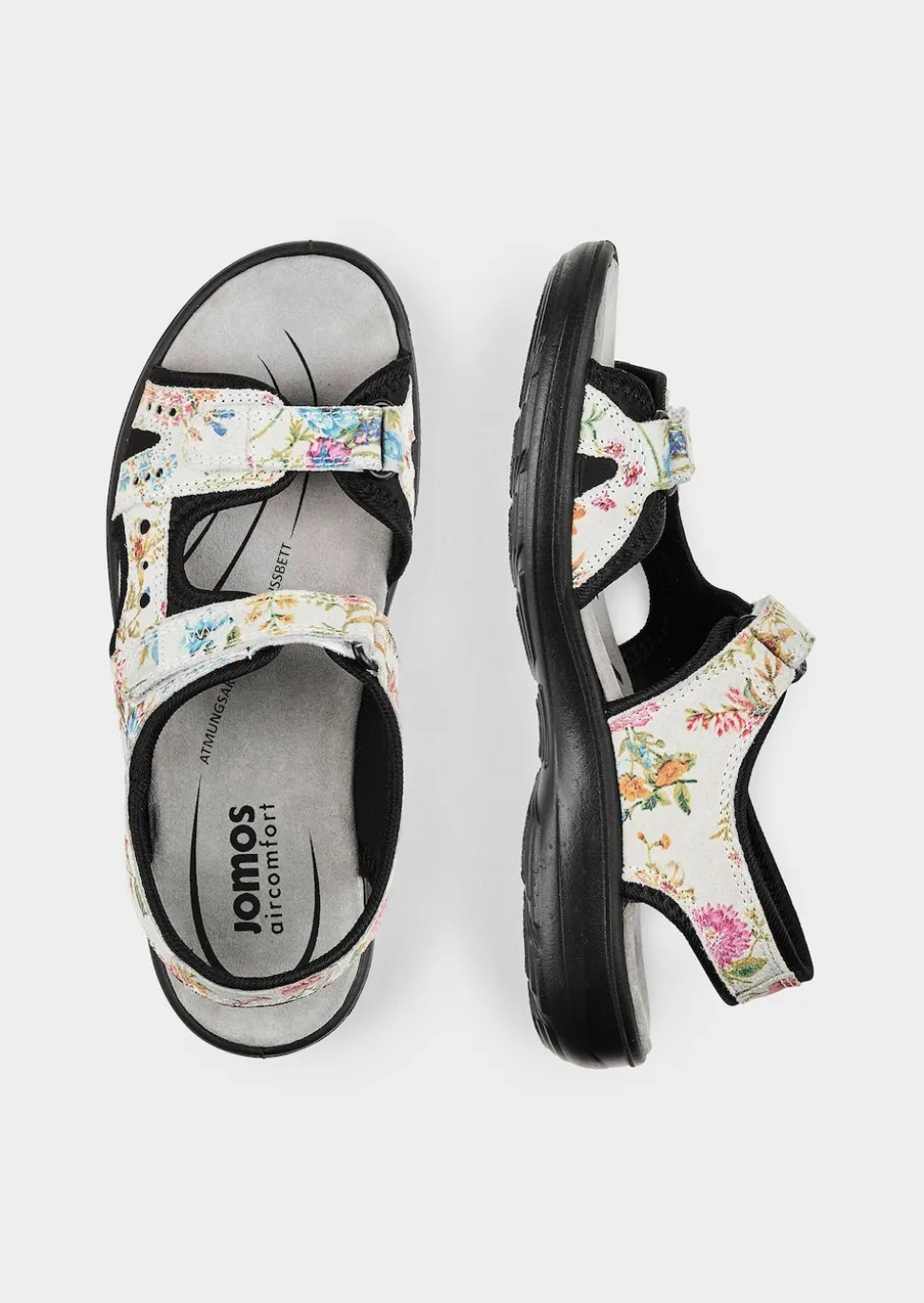 Sandales en cuir avec fermeture scratchée