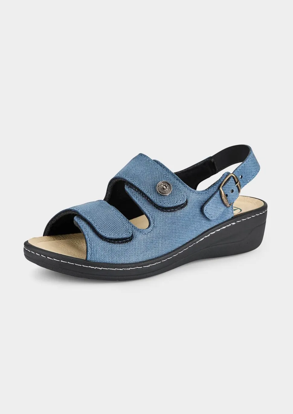 Sandales en cuir avec voûte plantaire amovible en liège