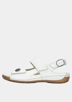 Sandales en cuir véritable.