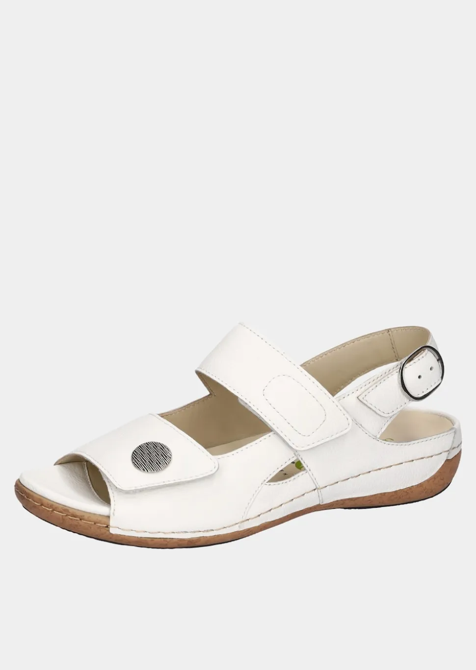 Sandales en cuir véritable.