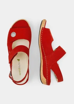 Sandales en cuir véritable.