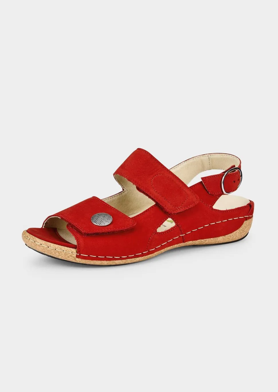 Sandales en cuir véritable.