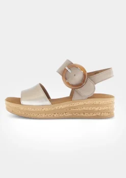 Sandales à plateforme en cuir véritable