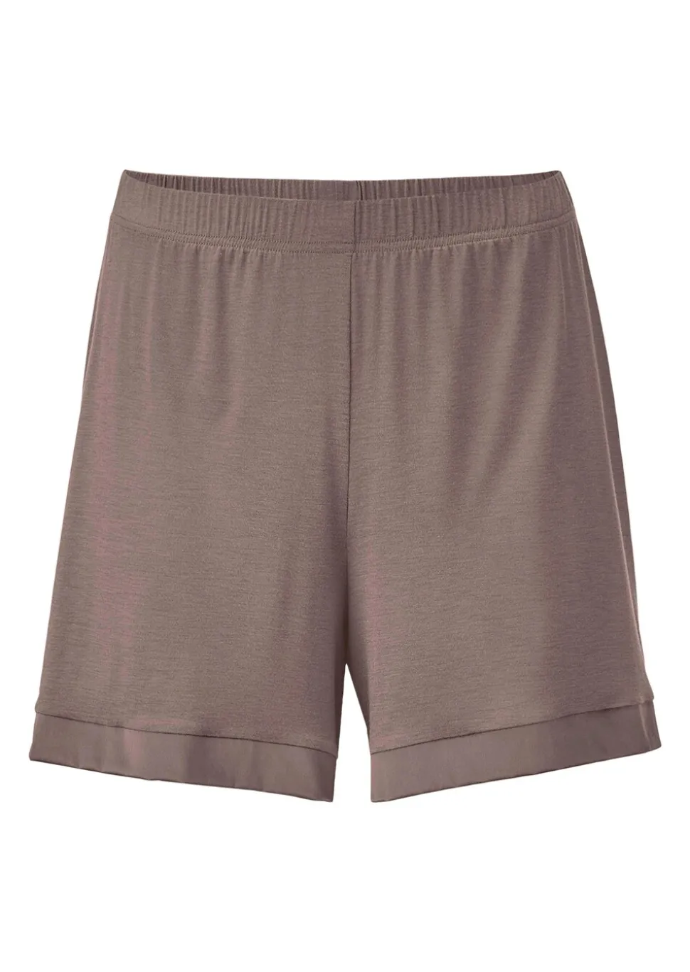 Short de pyjama avec empiècement en satin