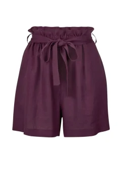 Short en lin avec ceinture à nouer
