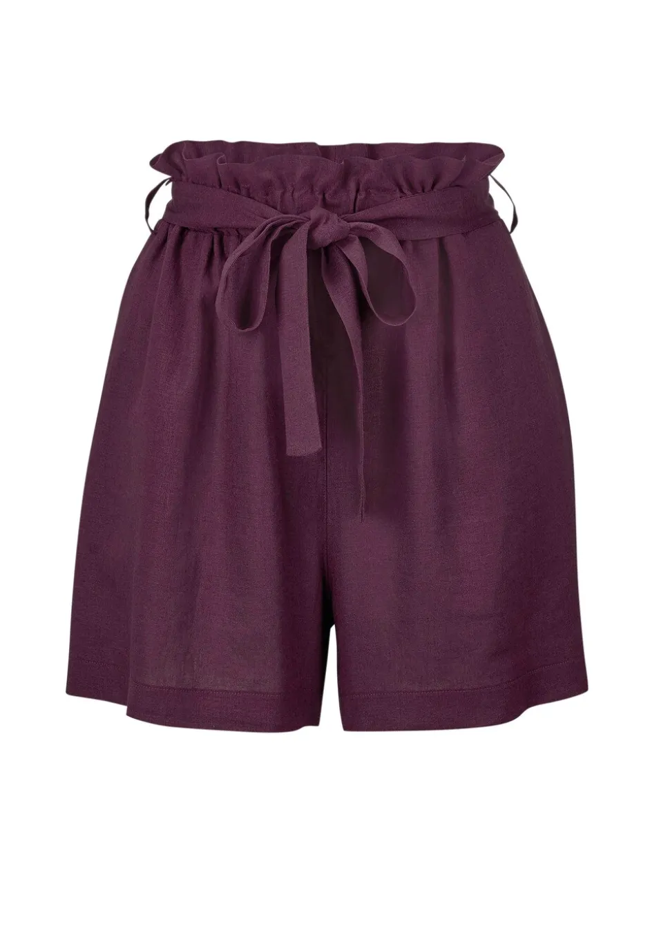 Short en lin avec ceinture à nouer