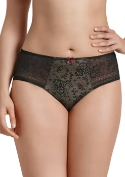 Slip gainant avec empiècement en dentelle