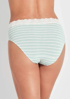 Slip montant en viscose avec dentelle