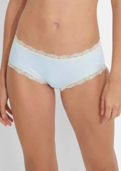 Slip sans coutures orné de dentelle