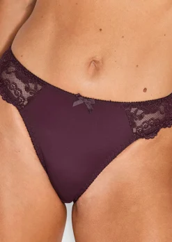 Slip taille basse féminin en dentelle