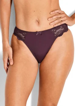 Slip taille basse féminin en dentelle