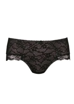 Slip taille haute en dentelle fleurie