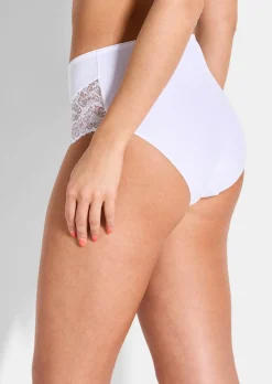 Slip taille haute en dentelle