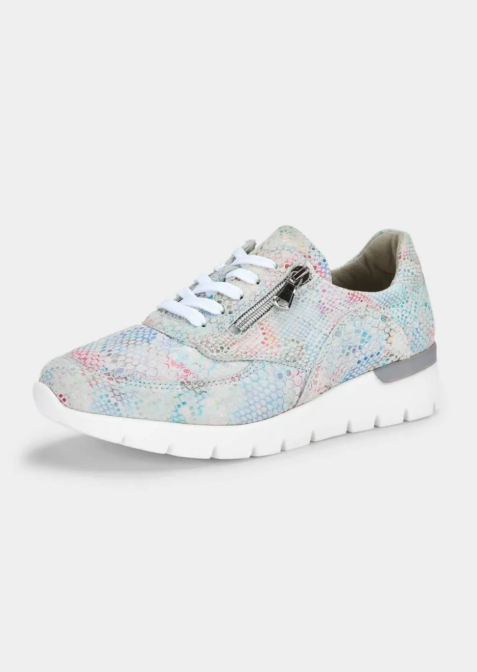 Sneakers avec imprimé pelliculé féminin.
