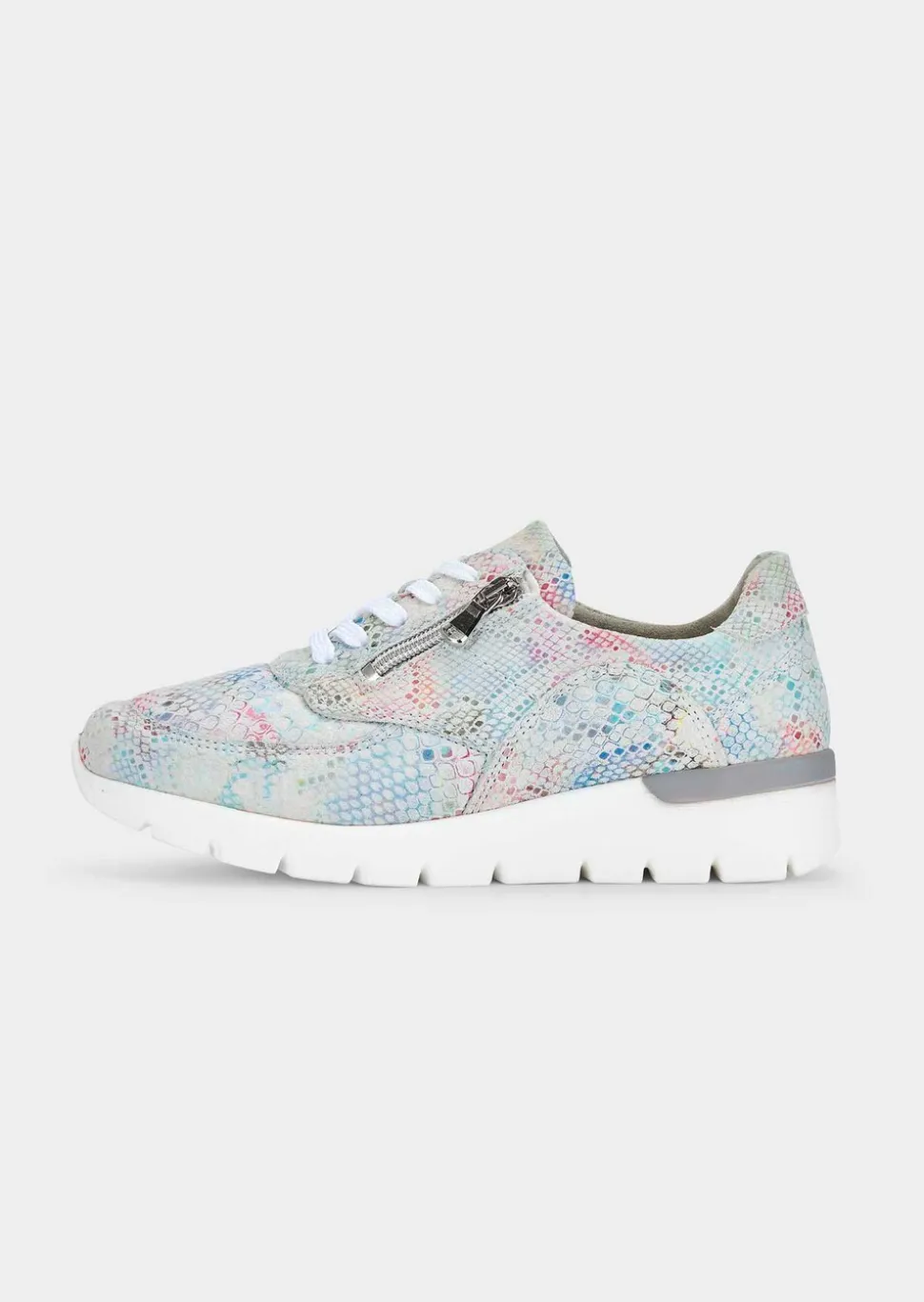 Sneakers avec imprimé pelliculé féminin.