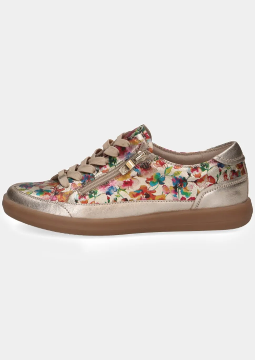 Sneakers en cuir avec imprimé floral