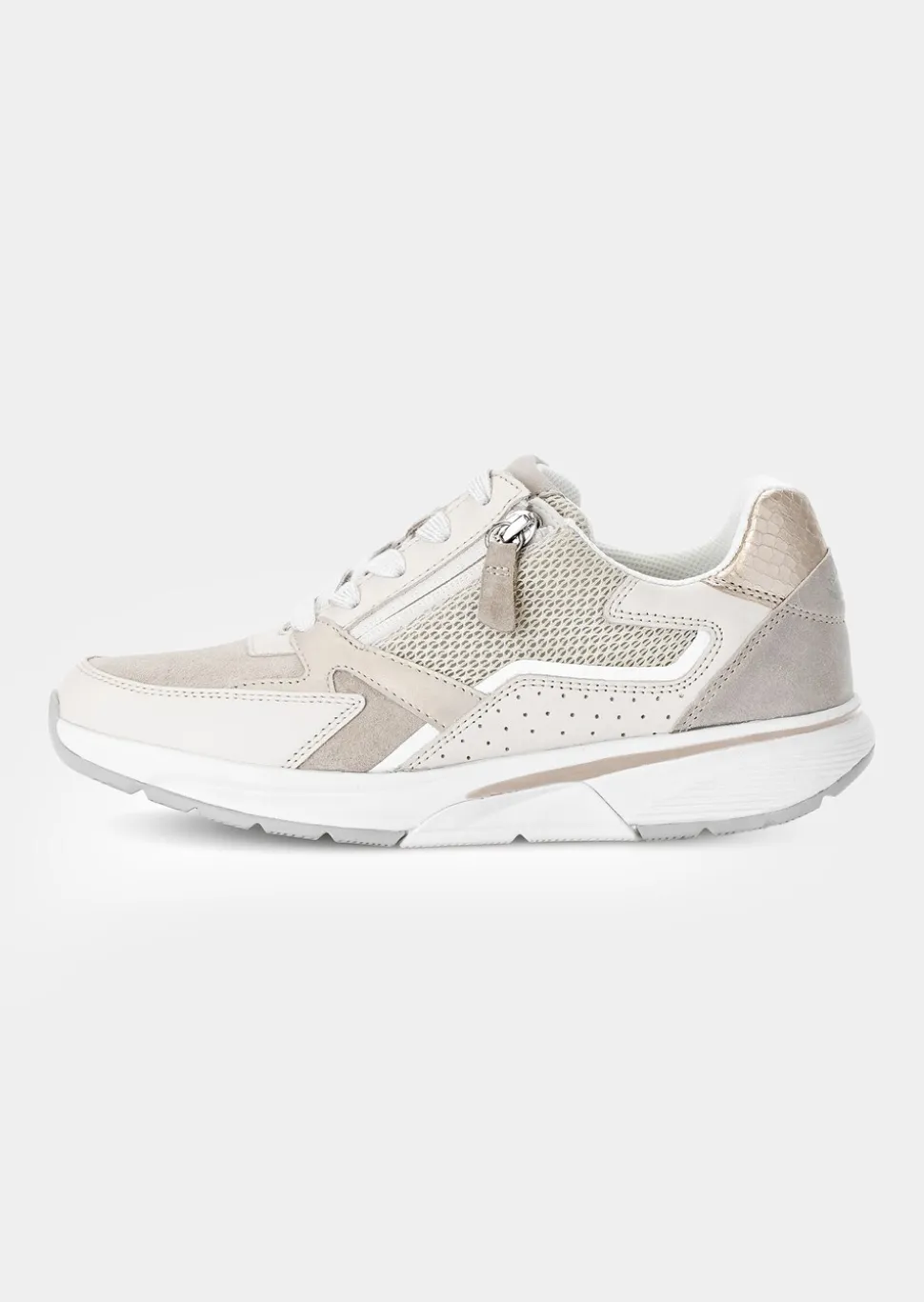 Sneakers en cuir avec zip