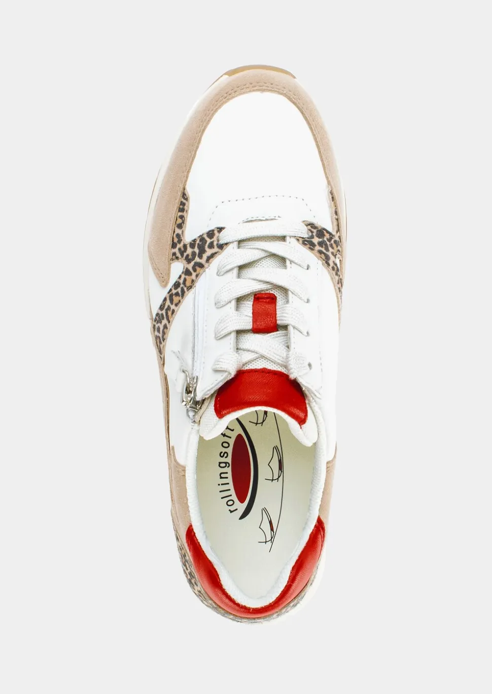 Sneakers en cuir avec zip