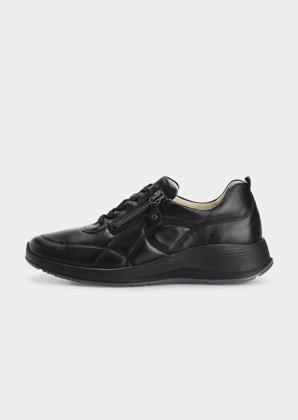 Sneakers en cuir, largeur confort