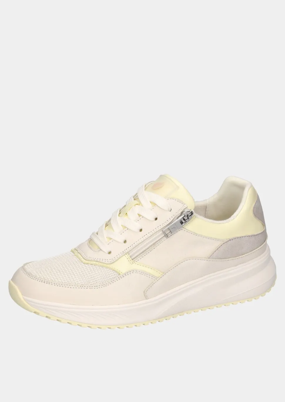 Sneakers en cuir lisse et cuir suédé
