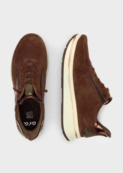 Sneakers en cuir suédé
