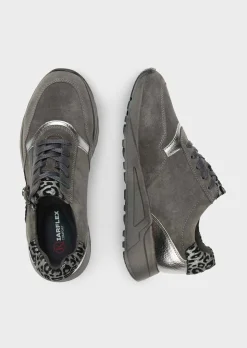 Sneakers en cuir suédé
