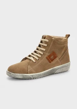 Sneakers en cuir suédé avec zip