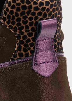 Sneakers à zip avec tige haute