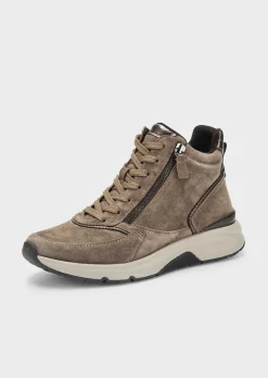 Sneakers à zip avec tige haute