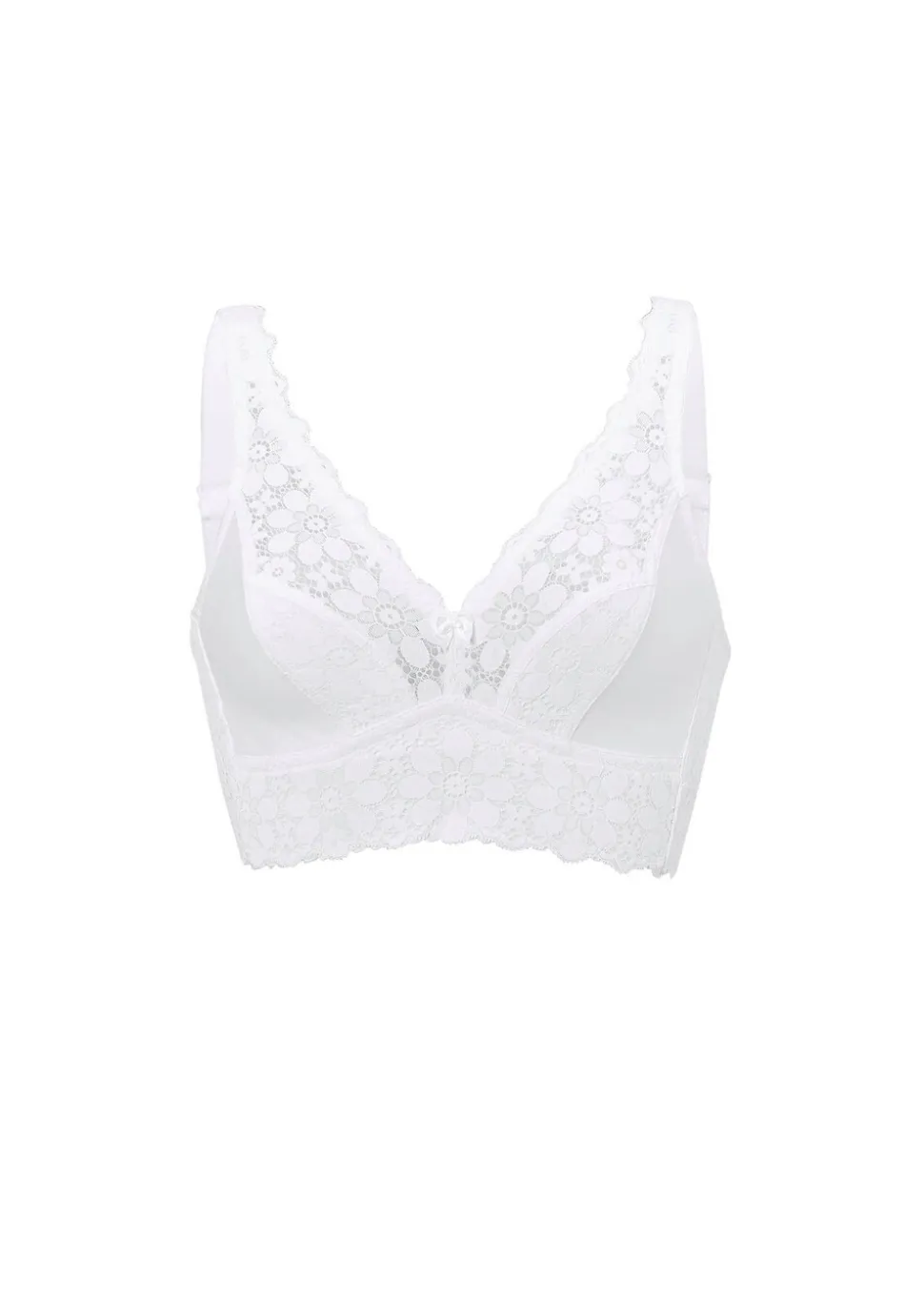 Soutien-gorge sans armature en coton et dentelle
