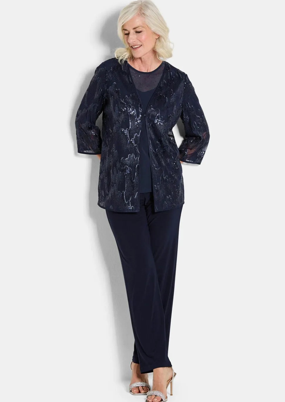 Surchemise avec broderie et paillettes