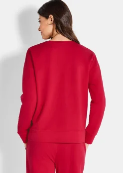 Sweat-shirt agrémenté de broderie séduisante