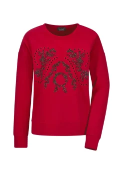 Sweat-shirt agrémenté de broderie séduisante
