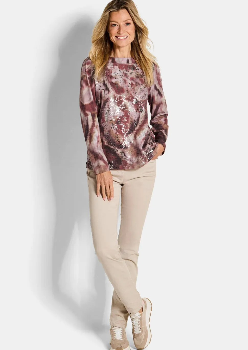 Sweat-shirt au bel aspect métallisé