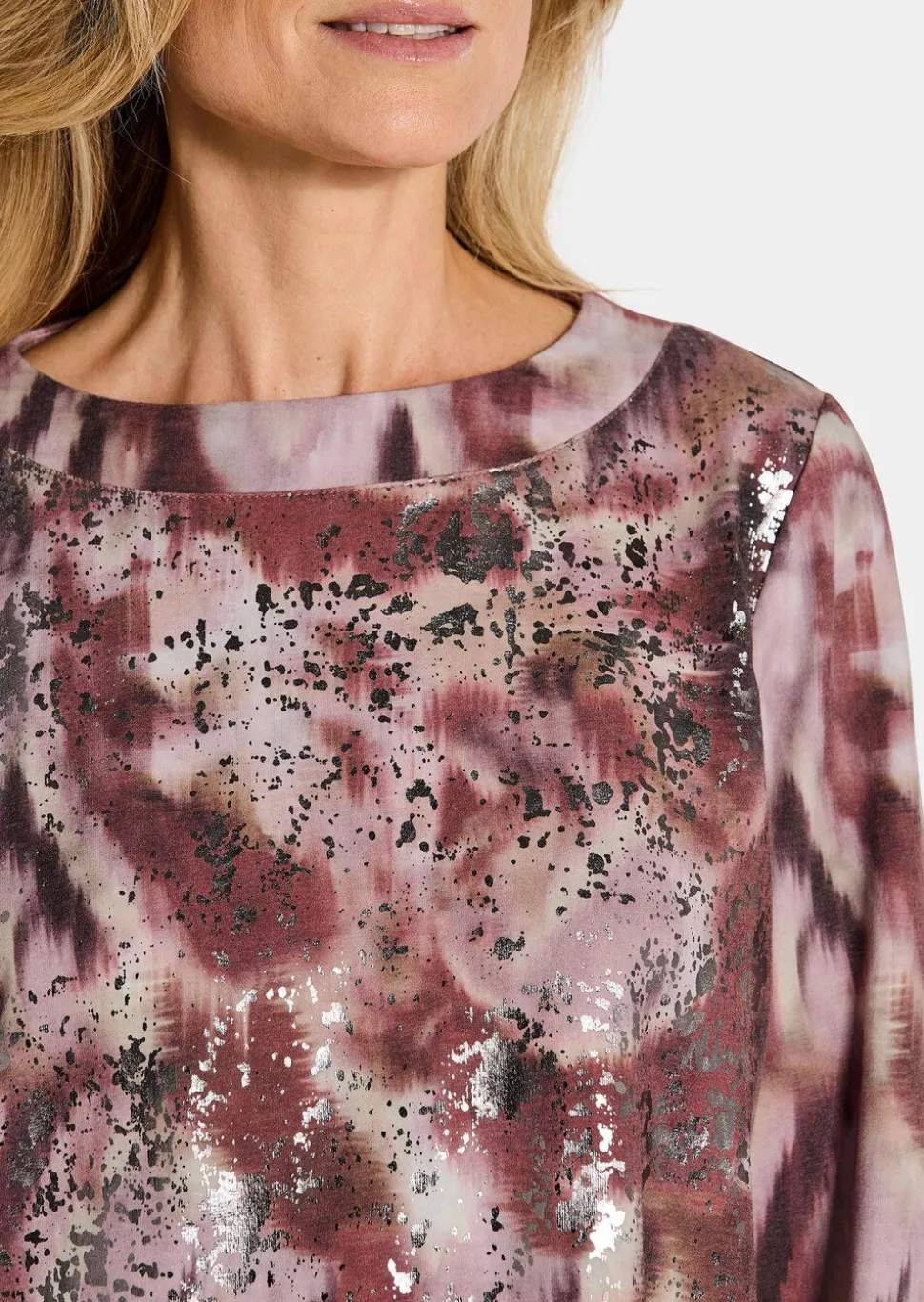 Sweat-shirt au bel aspect métallisé