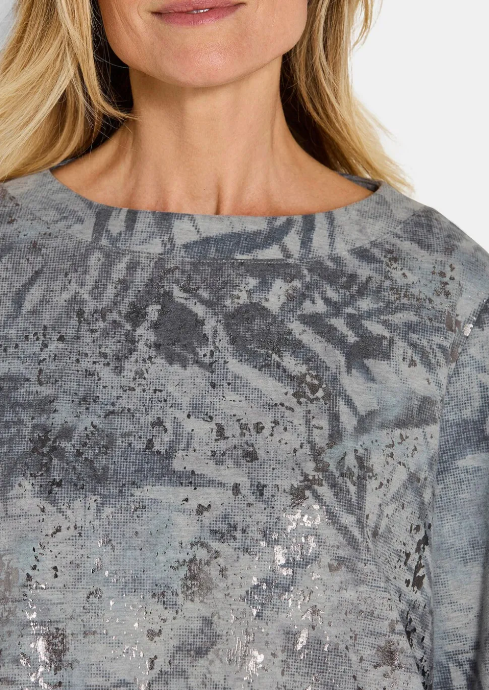 Sweat-shirt au bel aspect métallisé