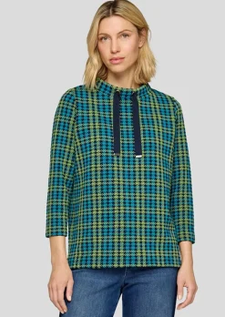 Sweat-shirt au motif pied-de-poule