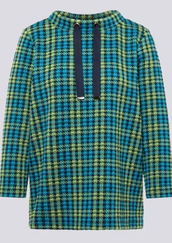 Sweat-shirt au motif pied-de-poule