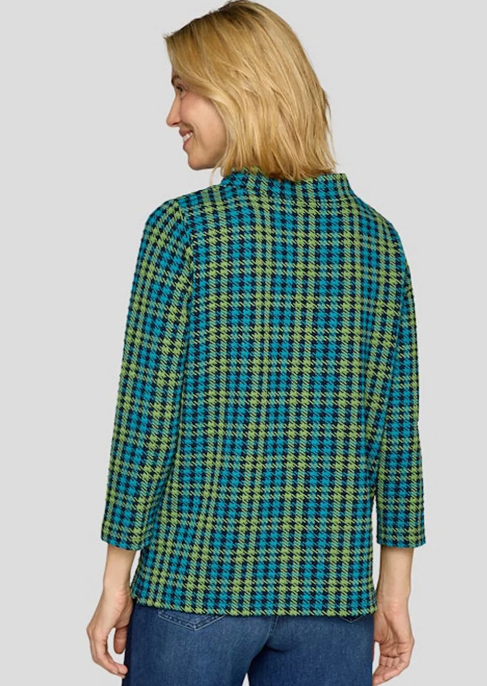 Sweat-shirt au motif pied-de-poule