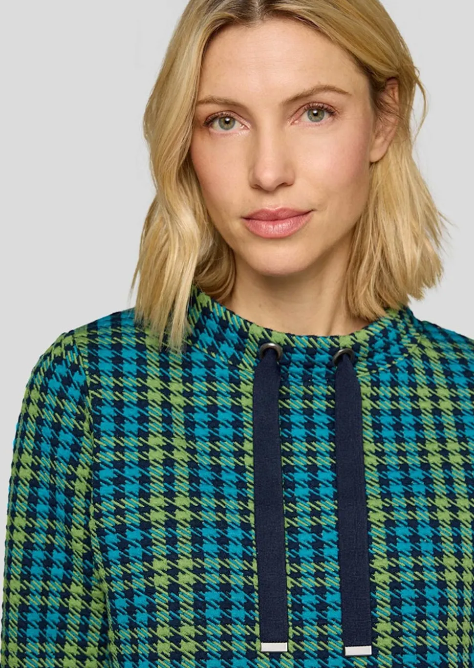 Sweat-shirt au motif pied-de-poule