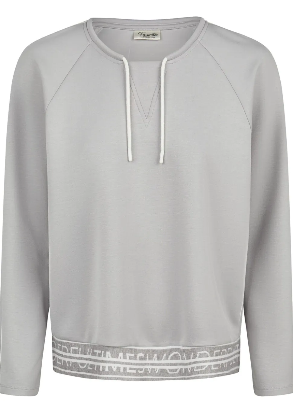 Sweat-shirt avec lien de serrage et passepoils