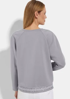 Sweat-shirt avec lien de serrage et passepoils