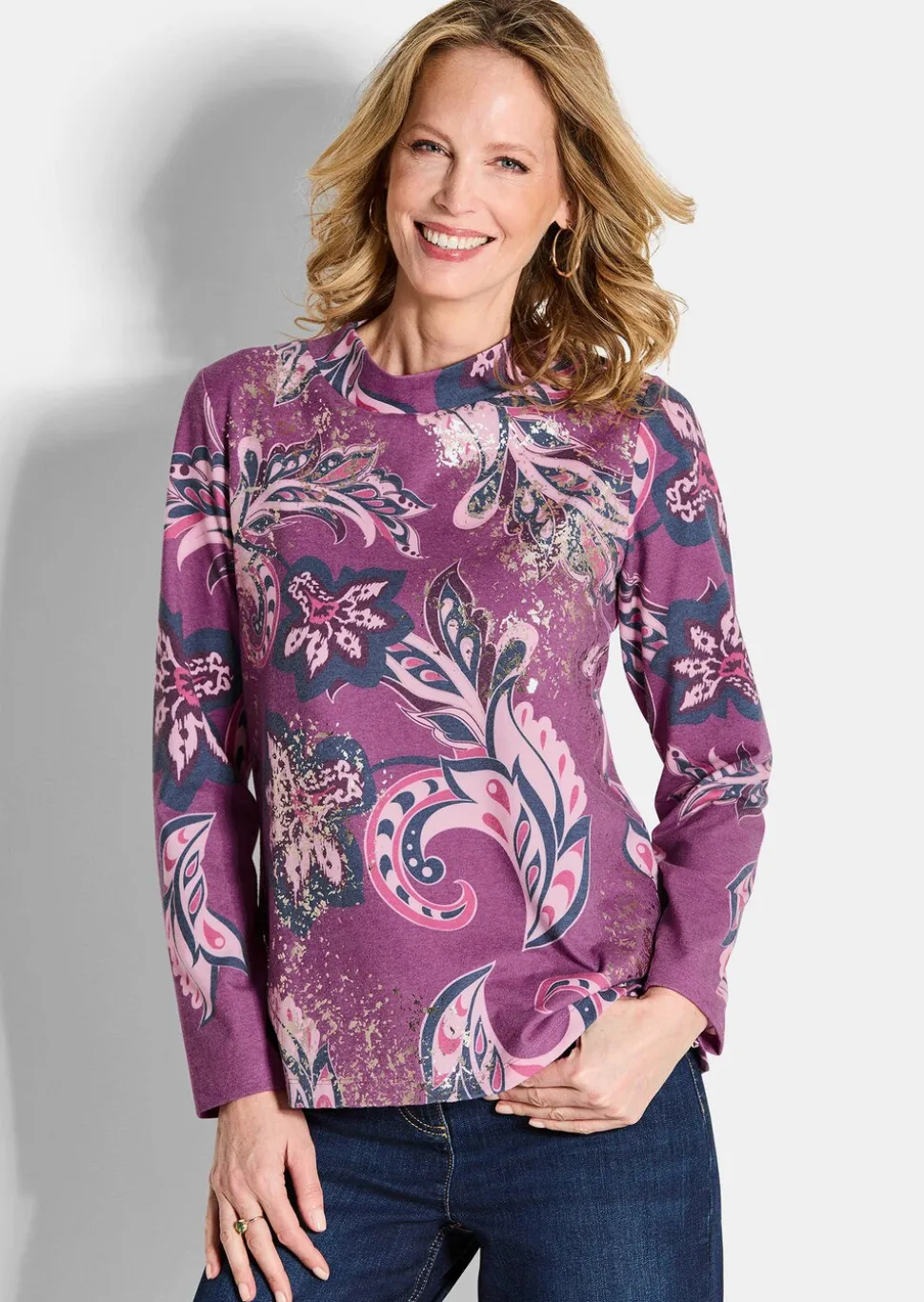 Sweat-shirt avec motif cachemire