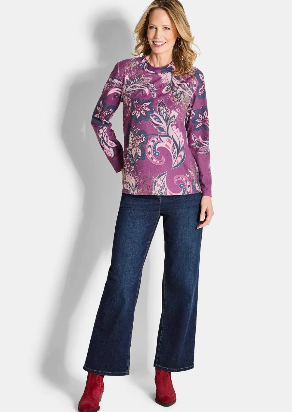 Sweat-shirt avec motif cachemire