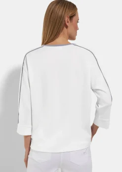 Sweat-shirt doux avec lien de serrage