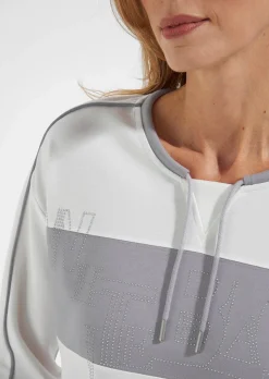 Sweat-shirt doux avec lien de serrage