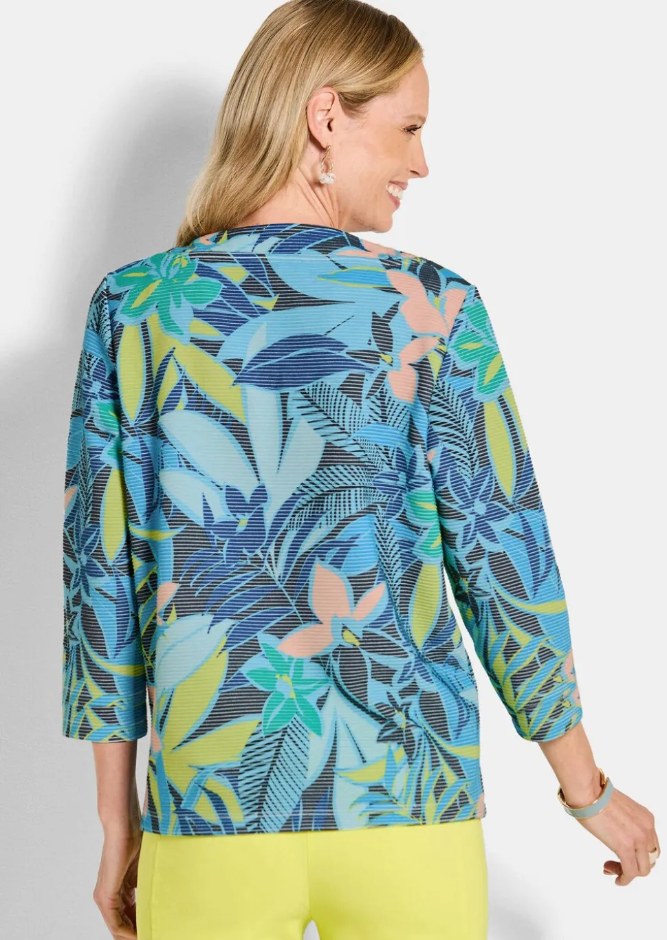 Sweat-shirt en tissu ottoman, avec imprimé jungle