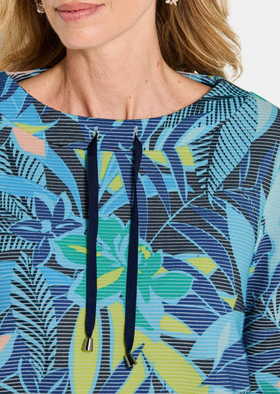 Sweat-shirt en tissu ottoman, avec imprimé jungle